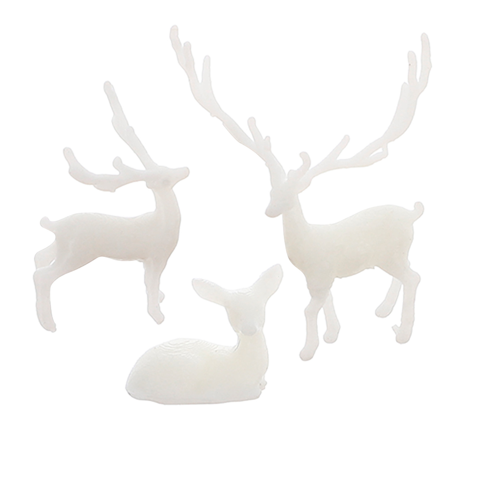 Bonsai Garden Display - 3Pcs Mini Elk Statue Resin Elk