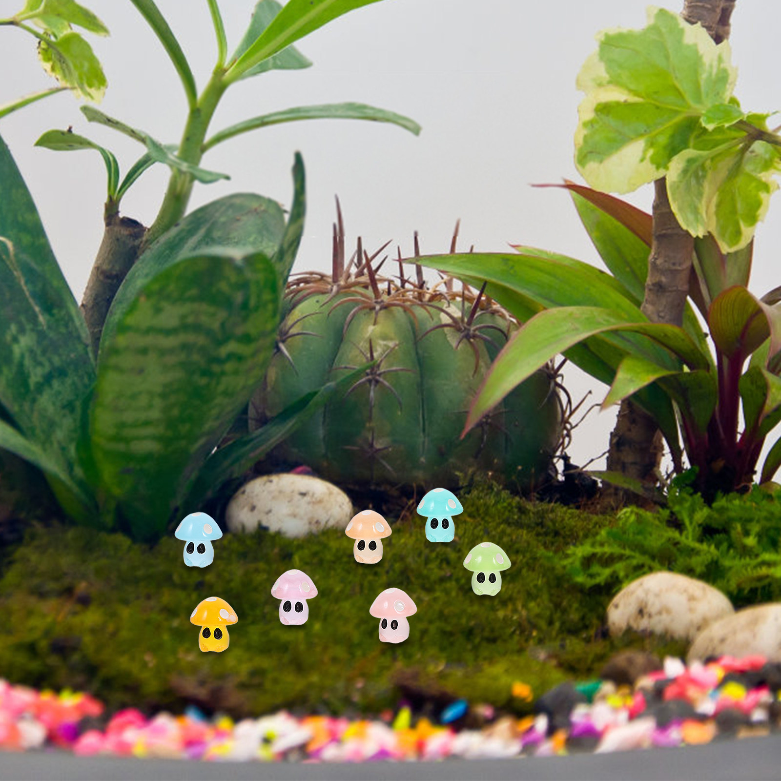 Bonsai Garden Display - 35Pcs Glow in The Dark Mushroom
