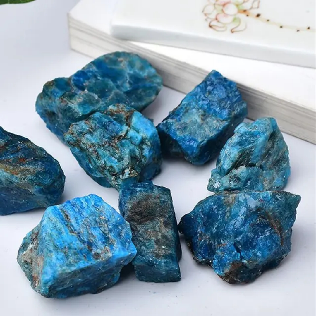 Bonsai Garden China - 40g/120g/240g Natural Blue Apatite Raw Stone,