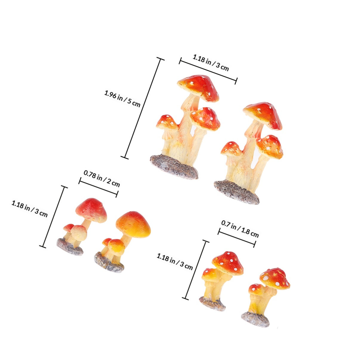 6Pcs Mini Mushroom Resin Garde – Bonsai Garden Display Bewertung und Preis