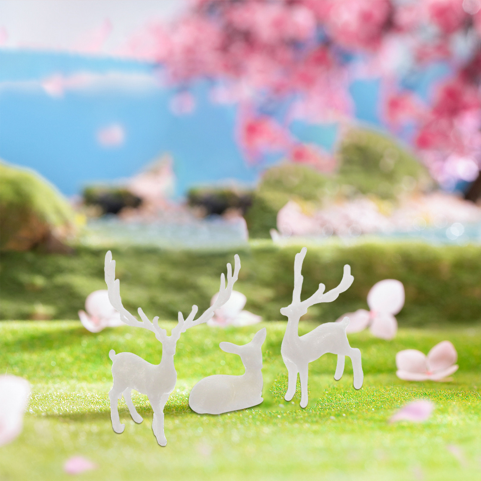 3Pcs Mini Elk Statue Resin Elk – Bonsai Garden Display Bewertung und Preis
