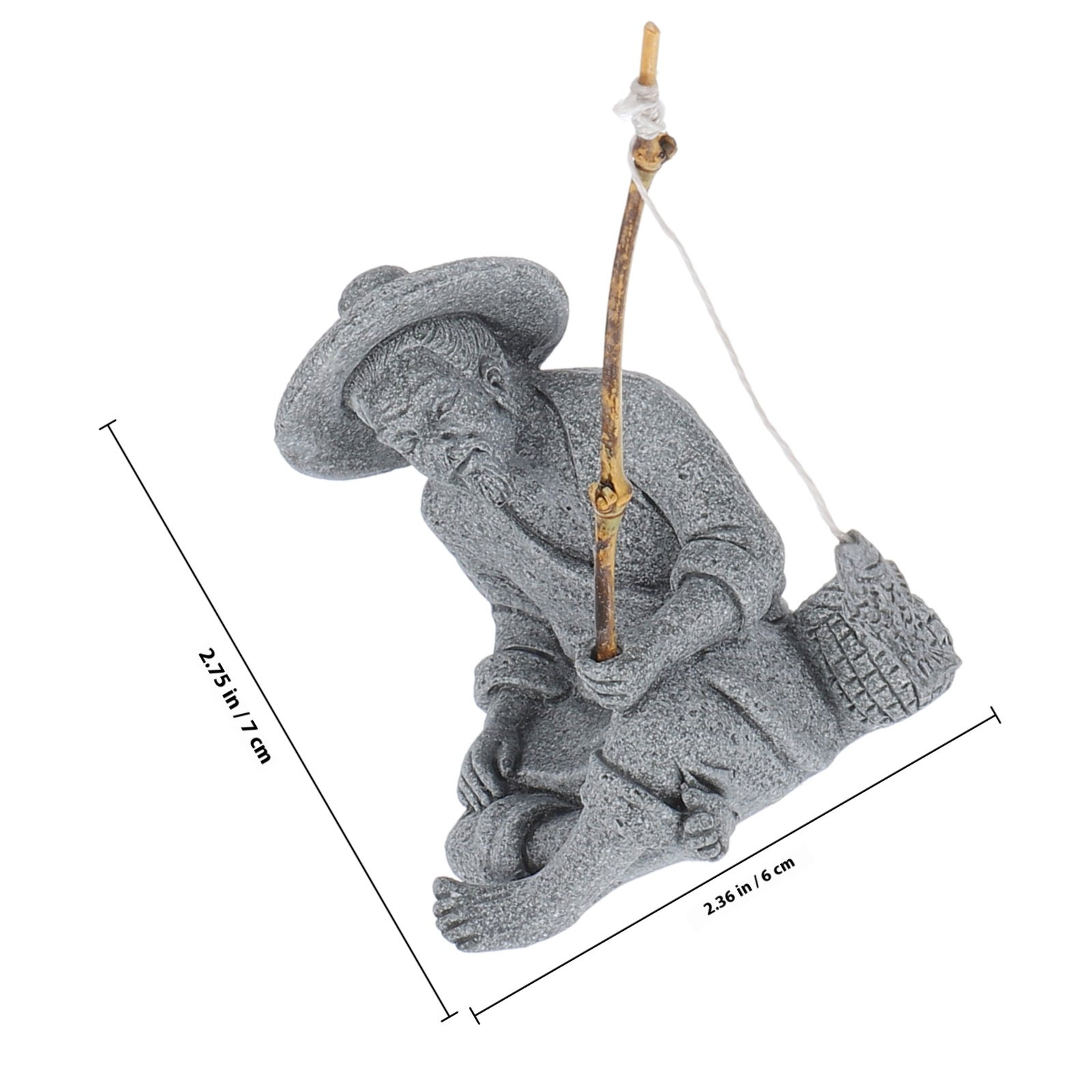 Realistic Mini Fisherman Sculp – Bonsai Garden Display Bewertung und Preis