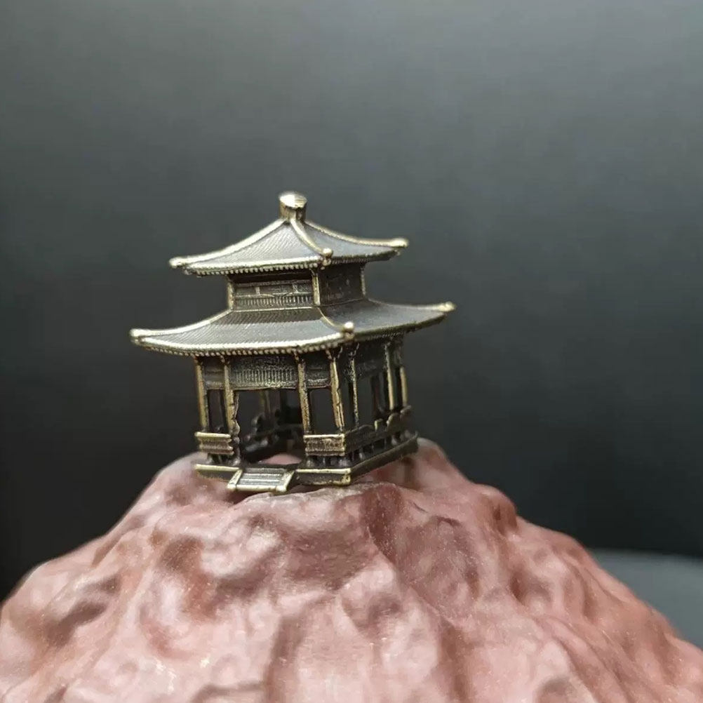 Vintage Brass Pavilion Ornamen – Bonsai Garden Display Bewertung und Preis