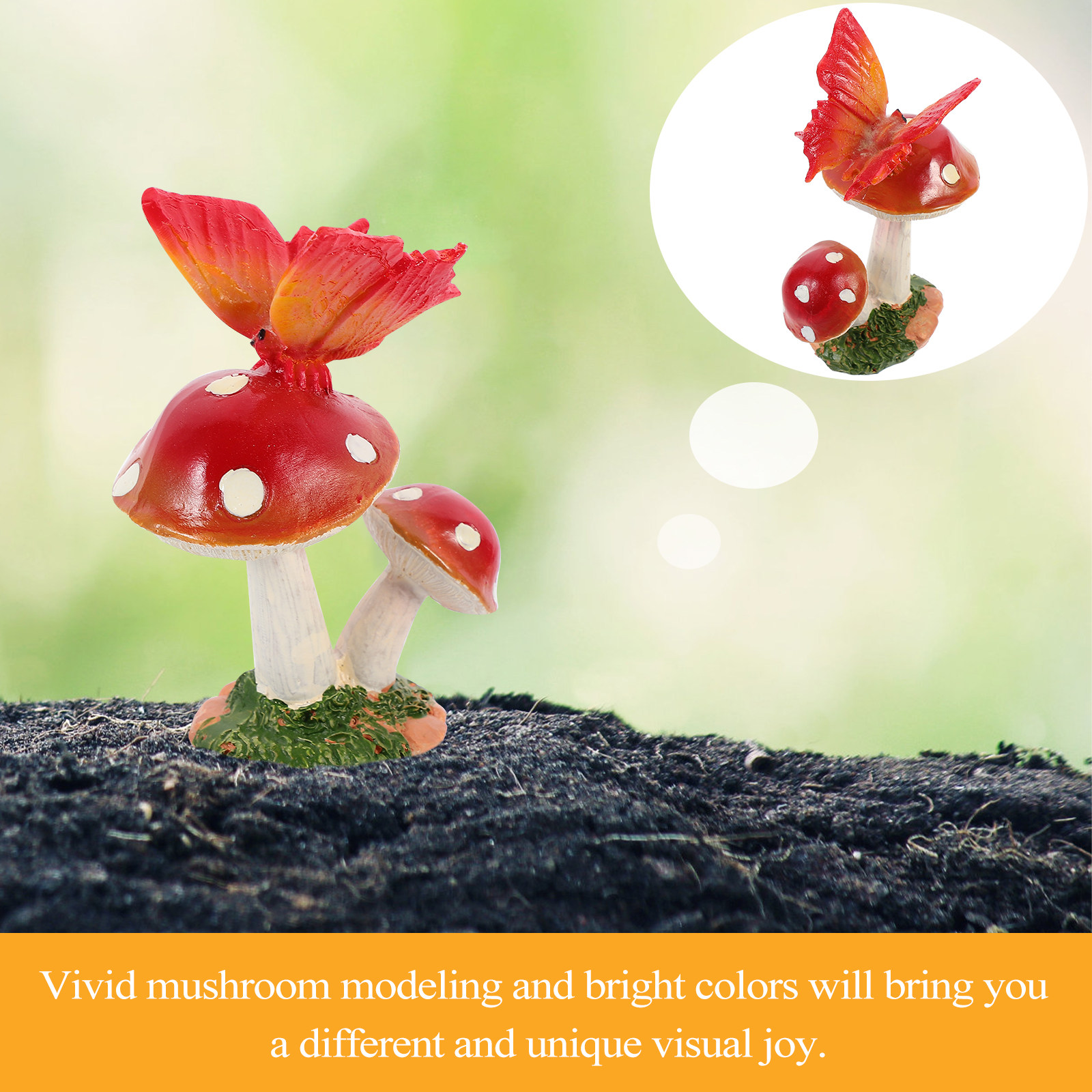 1Pcs Mushroom Resin Miniature  – Bonsai Garden Display Bewertung und Preis